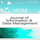 JOURNAL OF INFORMATION AND DATA MANAGEMENT (JIDM)